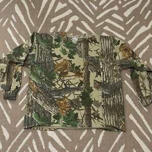 Jerzees Outdoor Realtree Vintage Camo
Crewneck Long Sleeve Shirt Size XL